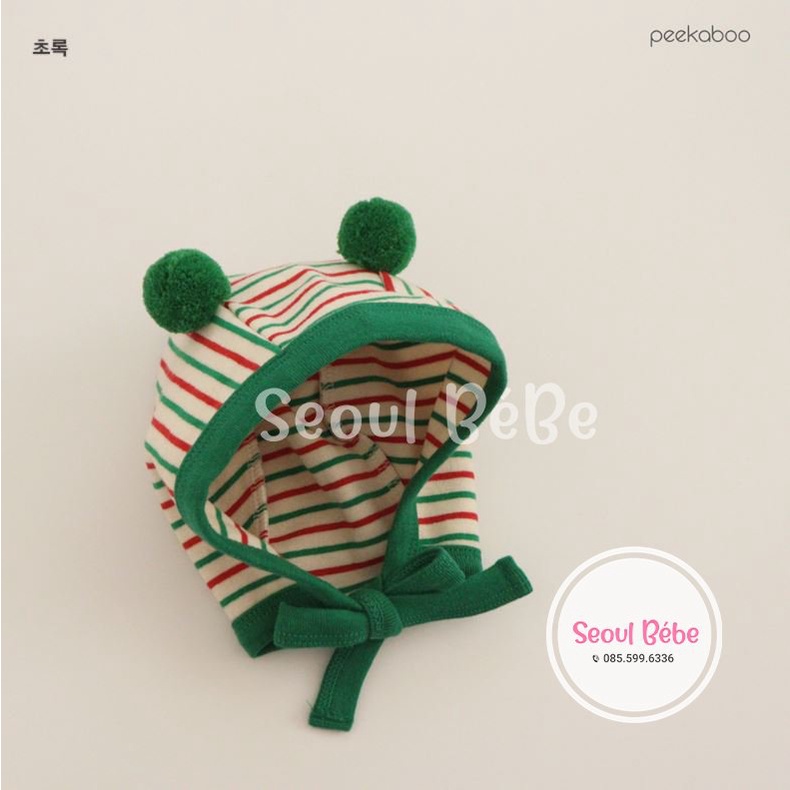 Mũ bông/tuần lộc Chris Peekaboo made in Korea