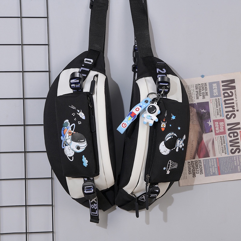 Túi đeo chéo nam, túi bao tử họa tiết phi hành gia Nasa thời trang phong cách Hàn Quốc - Túi Ngang,  Apolo Shop