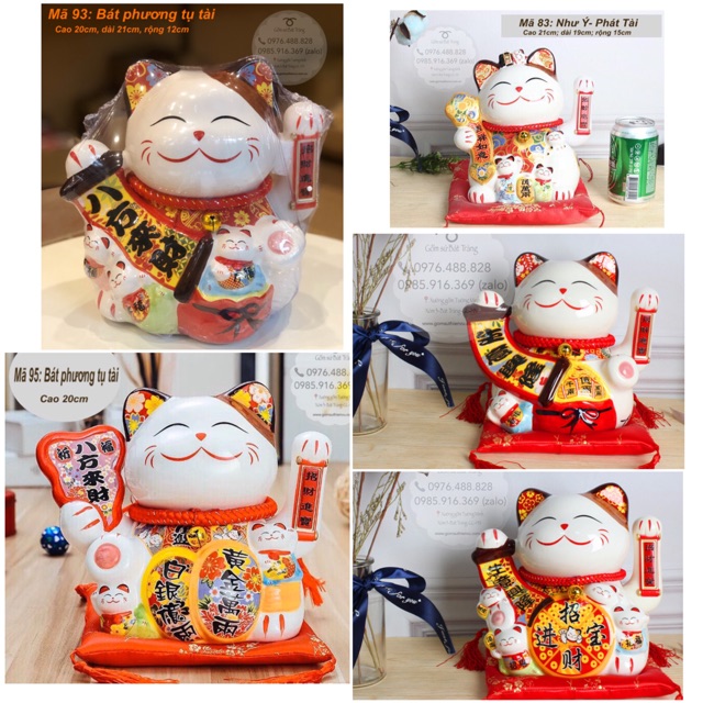 Mèo thần tài, mèo may mắn Neko vẫy tay đón khách kèm đệm và sạc