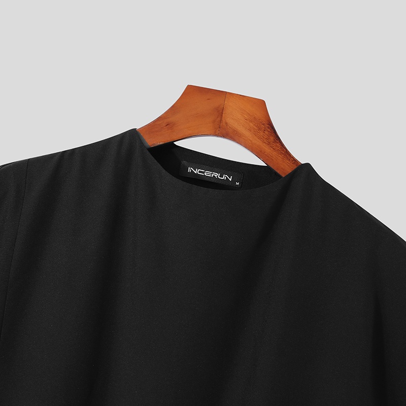 Set áo + quần dài INCERUN màu trơn thời trang mùa hè cho nam