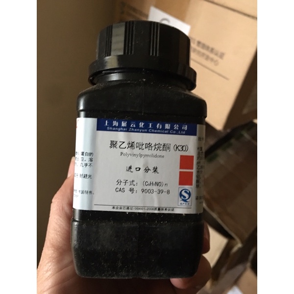 Hoá chất Polyvinylpyrrolidone K30, CAS 9003-39-8 lọ 100g