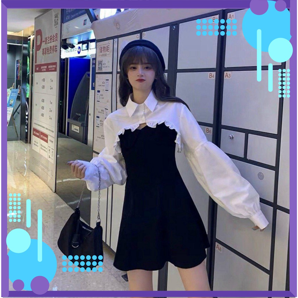 Dọn kho 13D24B1 Đầm 2 dây phom xòe basic không lỗi mốt (ko kèm áo sơ mi khoác trên) Dọn kho | BigBuy360 - bigbuy360.vn