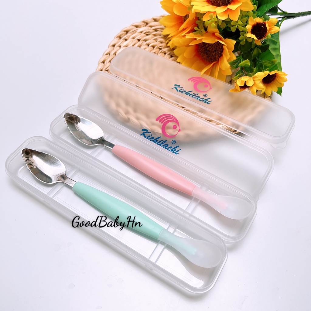 [CÓ HỘP] Thìa nạo hoa quả 2 đầu cho bé - E70