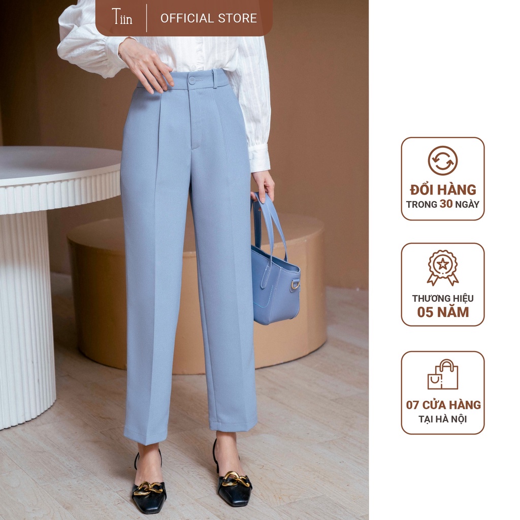 Quần công sở ống đứng ly giữa đỉa cạp TIIN STORE Q0D091
