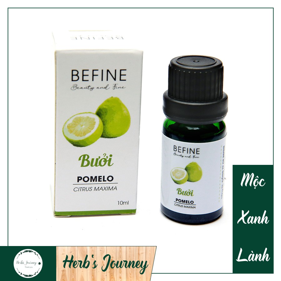 Tinh dầu Vỏ Bưởi cao cấp - BEFINE - Tinh dầu nguyên chất chưng cất tự nhiên - Kích thích mọc tóc, dưỡng tóc, thơm phòng