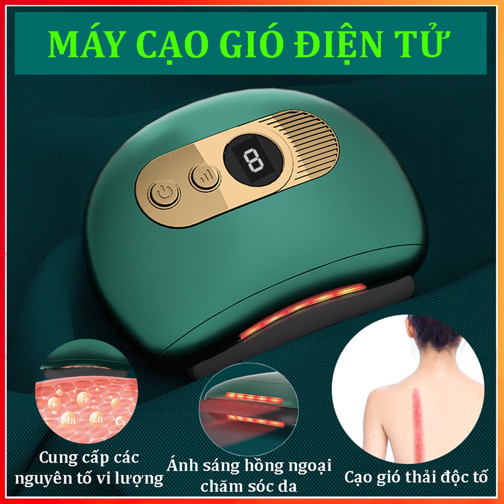 Máy massage cơ Máy mát xa mặt Chăm sóc da mặt Máy cạo gió Thải độc Giảm đau nhức mệt mỏi Chống lão hóa Thon mặt BH 6th