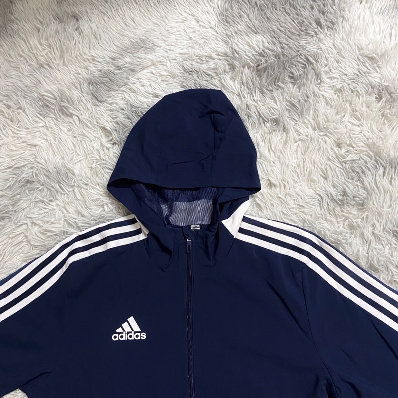 Áo gió nam Adidas Tiro màu xanh - Hàng Chính Hãng