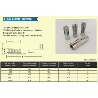 Nở đạn M8-M10-M12