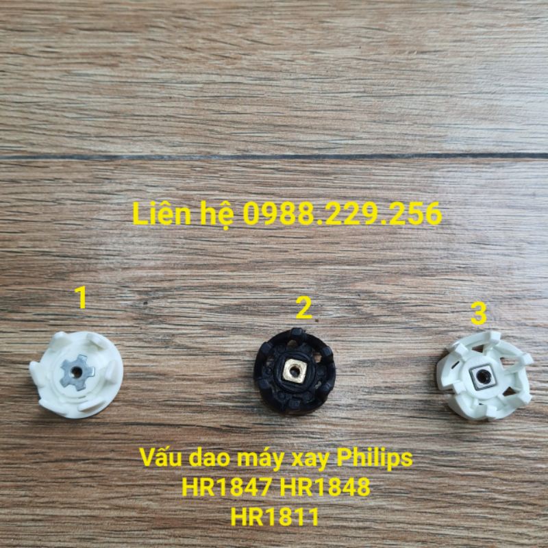 Phụ kiện vấu dao - nhông- khế 6 chấu dưới dao thay thế máy xay ép sinh tố Philips HR1811 HR1847 HR1848