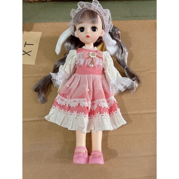 Búp bê mắt đá có khớp 30cm đầm siêu dễ thương cho bé gái