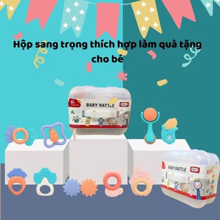 Đồ chơi gặm nướu cho bé xúc xắc 10 món Baby Rattle đồ chơi trẻ em cắn răng nhai mềm nhựa ABS cao cấp