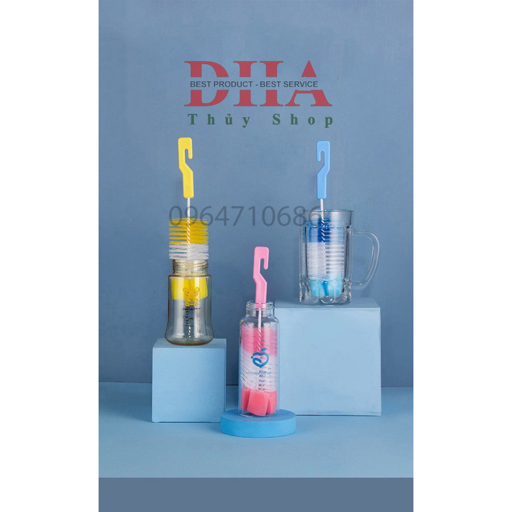 BỘ CỌ RỬA BÌNH SỮA- NÚM TI 2 CHI TIẾT SIÊU TIỆN LỢI.