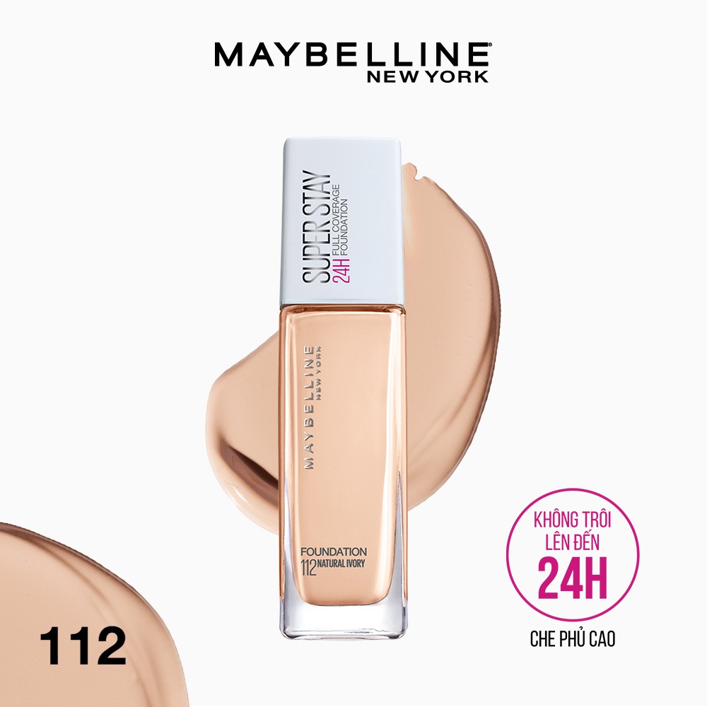 Kem Nền Che Phủ Hoàn Hảo, Bền Màu Lâu Trôi Maybelline Super Stay 24H Full Coverage Foundation 30ml