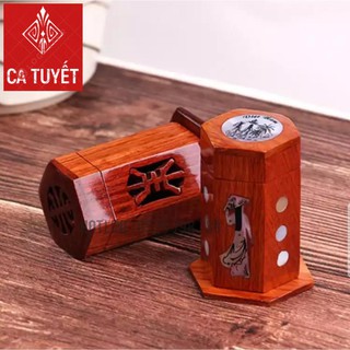 [FREESHIP] Lọ Đựng Tăm Gỗ Hương khảm Trai -  Cô Gái Việt Nam ( Hàng cao cấp )