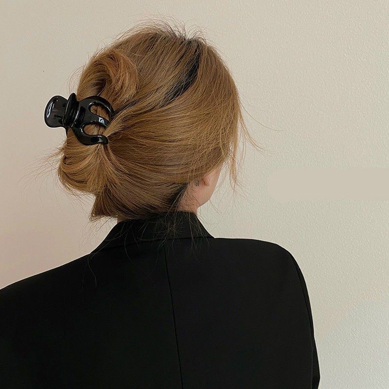 Kẹp tóc nhựa resin thiết kế đơn giản cổ điển thời trang cho nữ