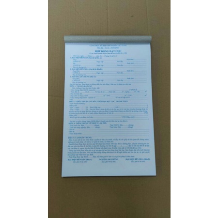 Hợp đồng đặt cọc nhà đất 2 liên /3 liên