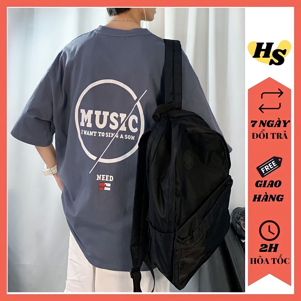 Áo thun tay lỡ form rộng BeeCy basic TEE, Áo phông nam nữ cổ tròn màu xanh ghi đen trắng chất dày dặn oversize mã AT001