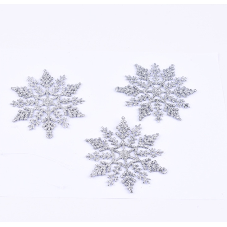 Phụ kiện trang trí noel set 3 bông tuyết kim tuyến