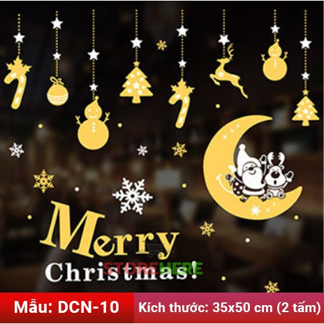 [DECAL SIÊU RẺ] Decal dán trang trí Noel mẫu mới, loại tốt