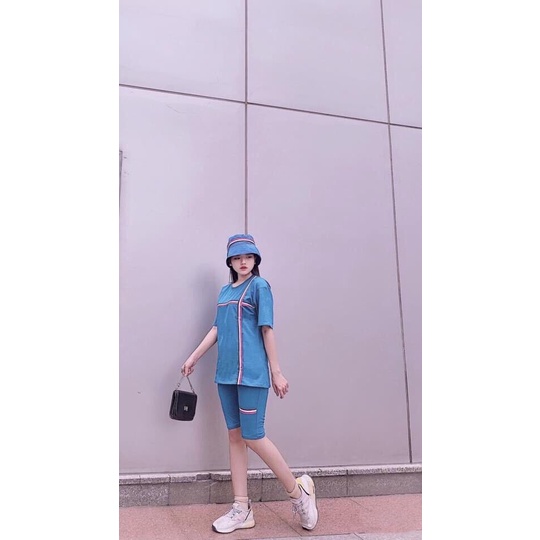 SET BỘ THỜI TRANG LỬNG PHỐI VIỀN SỌC SIÊU DỄ THƯƠNG SIZE 40-75KG