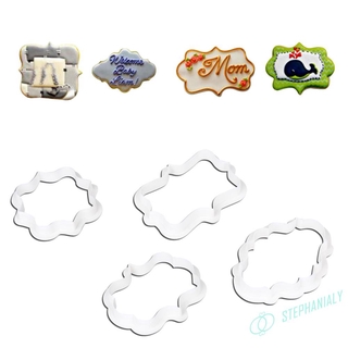 4pcs Plastic Pastry Cookie Biscuit Cutter Cake Decorating Mold Tool