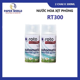 Hai Chai Nước Hoa Xịt Phòng Thế Giới Giấy Roto Nhiều Mùi Hương Xịt Được Tới 3000 Lần - 300ml/Chai