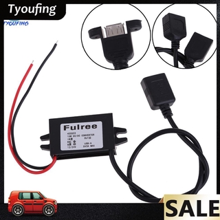 Bộ chuyển đổi nguồn điện một / dual usb 12v 24v sang 5v dc / dc # 8y