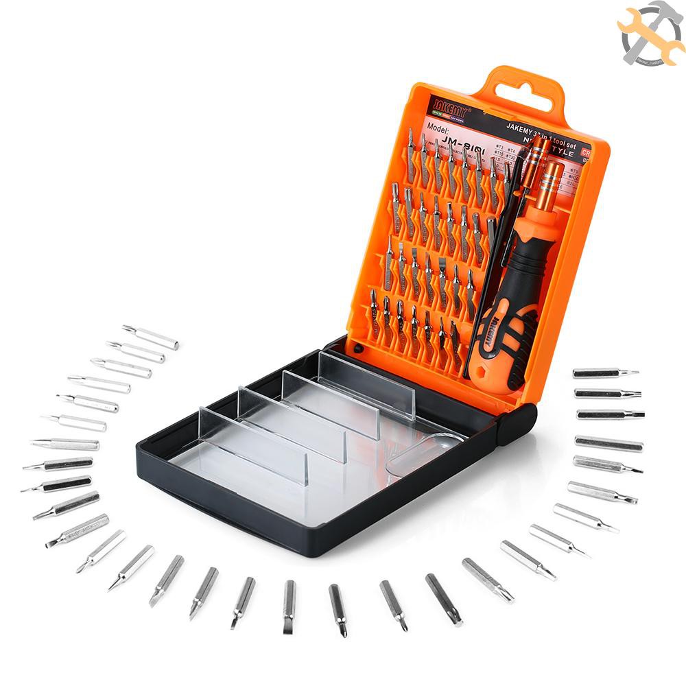 cust-JAKEMY 33 in 1 Screwdriver Set Precision Magnetic Screw-driver Bits Screw Driver Multi-functional Repair Tool Kit Electronic Maintenance for iPhone Mobile Phone Tablets Watch PC Laptop Digital Camera JM8101