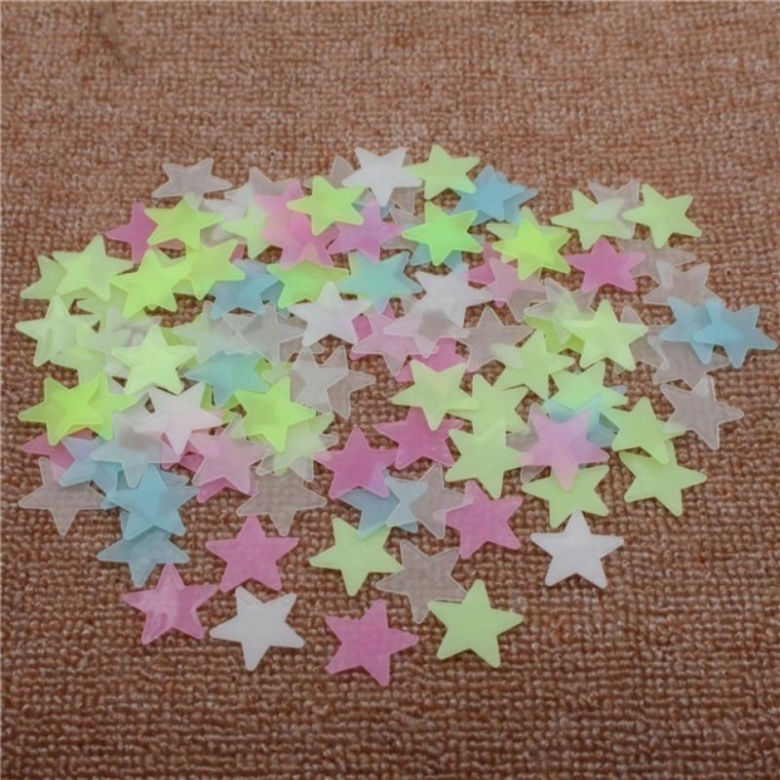 Sao dạ quang phát sáng dán tường trang trí cao cấp cho bé