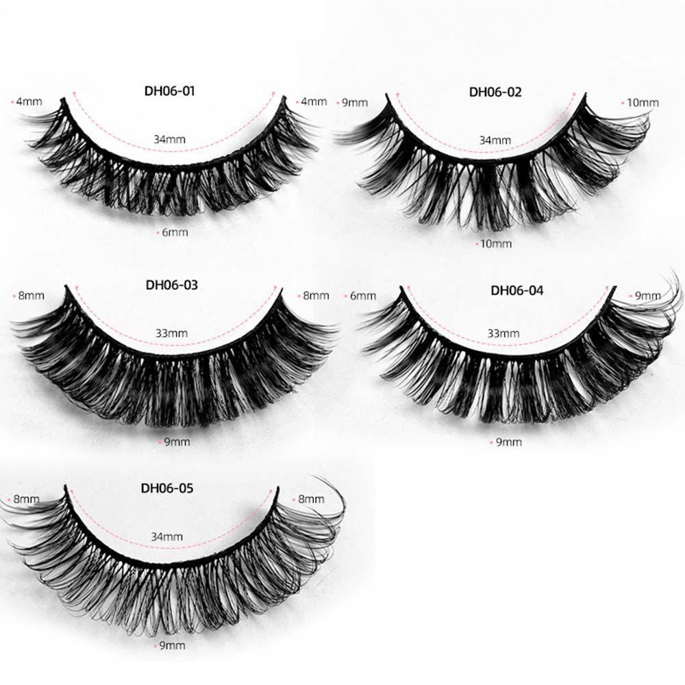 OCEANMAP Bộ Lông Mi Giả 3D Handmade Dày Dặn Có Thể Tái Sử Dụng