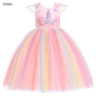 Đầm Hóa Trang Ngựa Unicorn Cho Bé Gái Từ 3-9 Tuổi