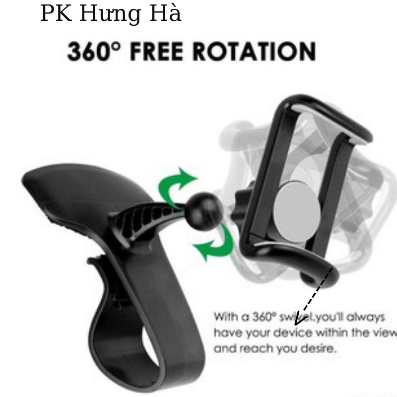 [HÀNG MỚI 2 IN 1]Kẹp giá đỡ điện thoại 2 in 1 trên taplo ô tô hoặc khe gió điều hòa xoay 360 độ cao cấp