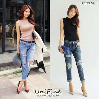 Quần jean bf rách gối ống tưa có big size cho người hơn 60, 70, 80kg