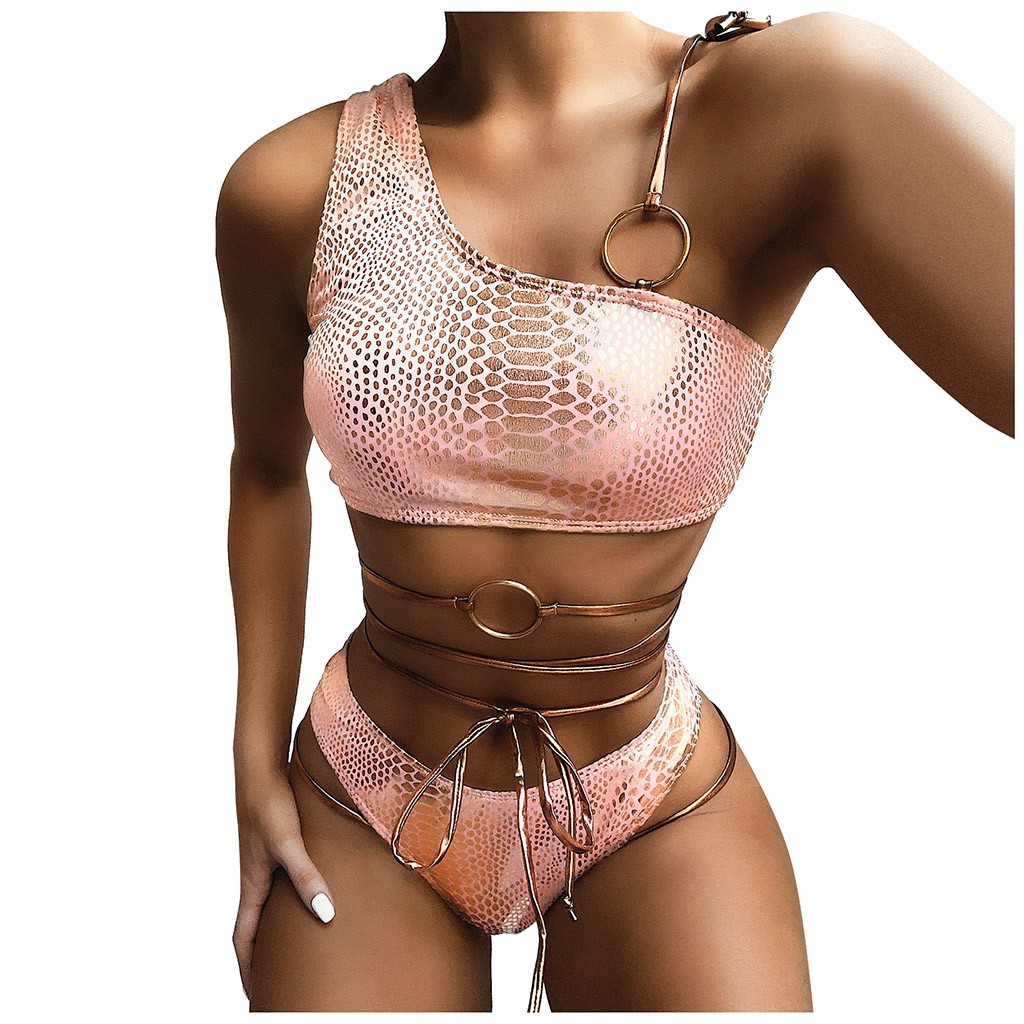 Đồ bơi có mút đệm đan dây vòng kim loại gợi cảm cho nữ | BigBuy360 - bigbuy360.vn