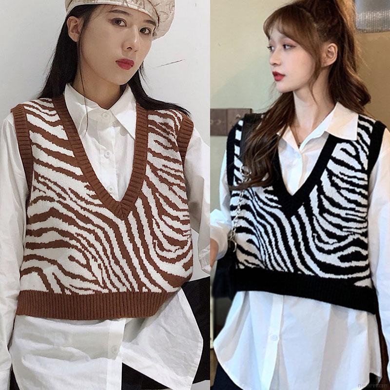 Áo Khoác Không Tay Họa Tiết Sọc Thời Trang Cho Nữ | BigBuy360 - bigbuy360.vn