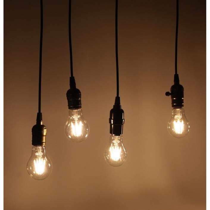 Bộ 3 dây đèn thả cổ điển Vintage bóng led Edison A60 6W