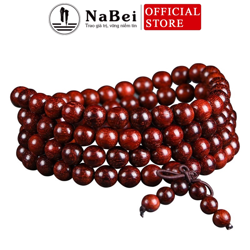 Chuỗi Vòng Tay Gỗ Tử Đàn Ấn Độ Tự Nhiên Phù Hợp Với Mệnh Khuyết Mộc NB338 - Phong Thuỷ NaBei Store