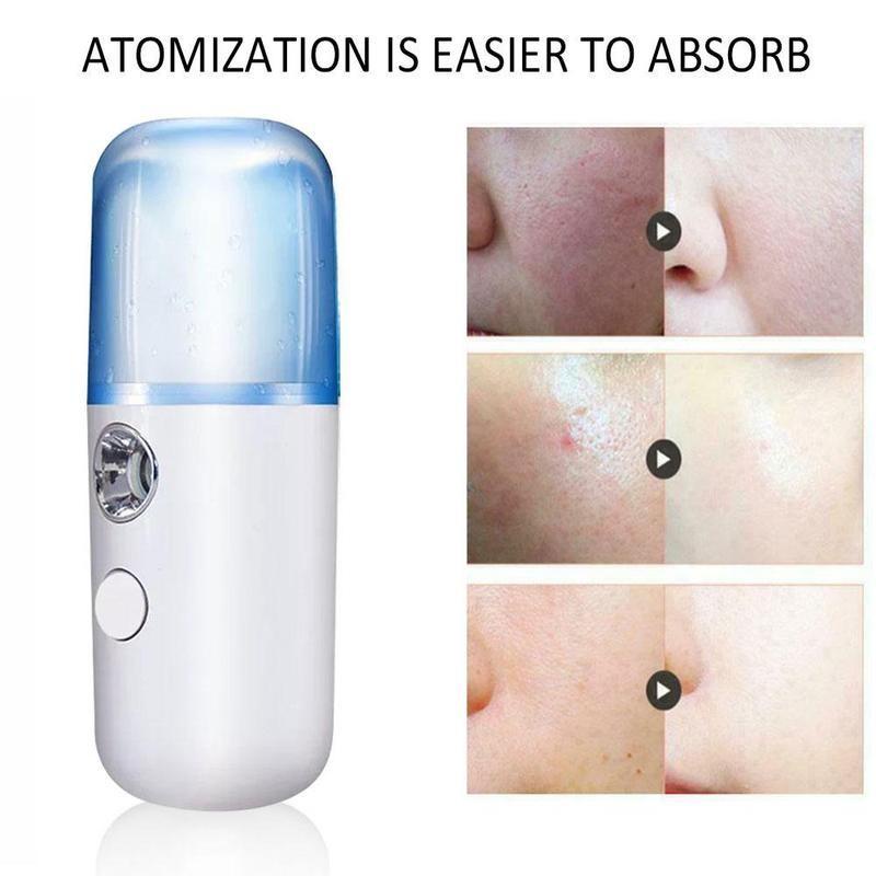 Máy Phun Sương Tạo Độ Ẩm Cho Mặt Mini Sạc USB Tiện Dụng