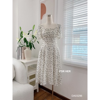 Đầm xếp ly ngực hoa DA0329