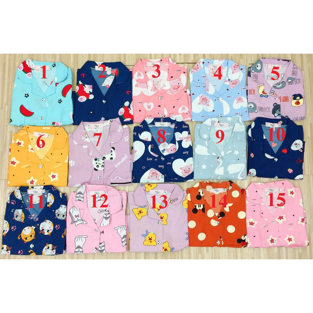 ✪ [SIZE 10-14KG] BỘ NGỦ PIJAMA TAY NGẮN QUẦN NGẮN ✪