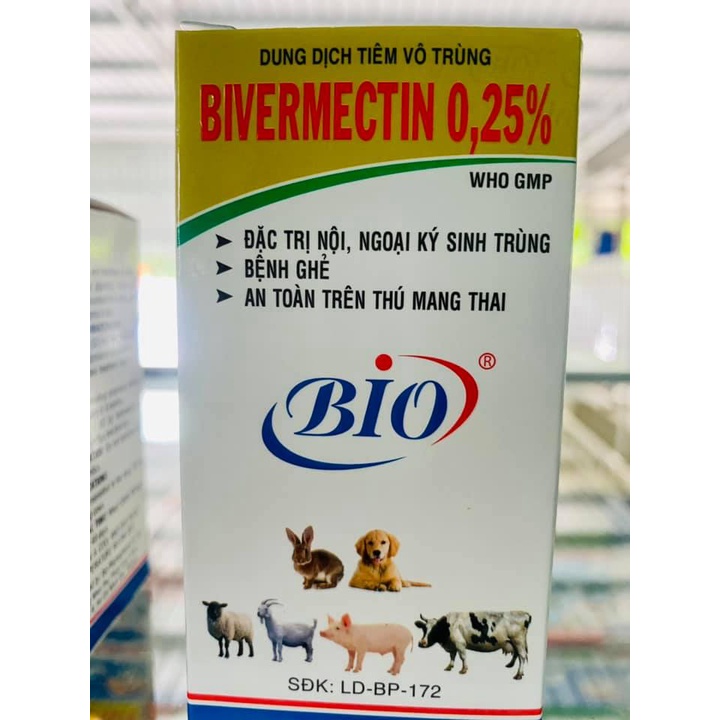 [ ĐT]  BIVERMECTIN 0,25% (Loại 20ml)
