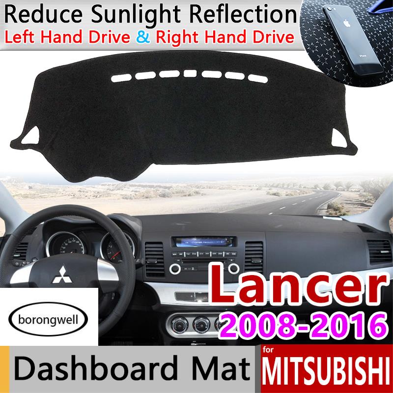 For Mitsubishi Lancer 2008~2016 Ralliart Evo X Galant Fortis Ex Avoid Light Mat Dashboard Cover Pad Sunshade Carpet Accessories