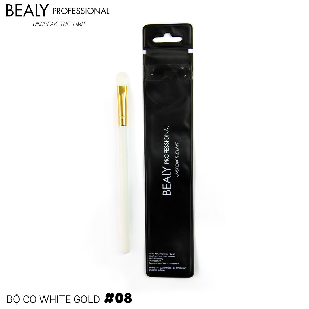 Cọ Trang Điểm Mắt Bản Dẹt White Gold BEALY No.08