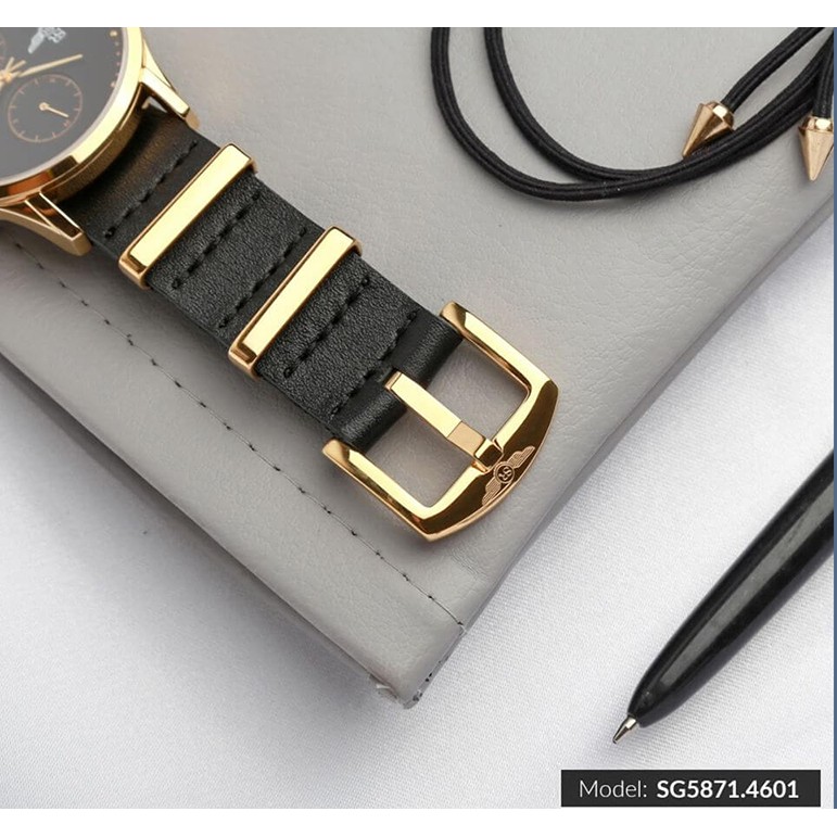 Đồng hồ nam SRWATCH Chrono SG5871.4601 mặt kính Sapphire dây da cao cấp 2 lớp chống