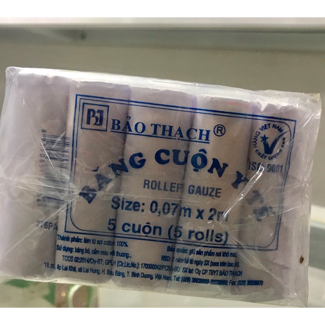 Gạc cuộn y tế 0,07m*2m (5 cuộn)