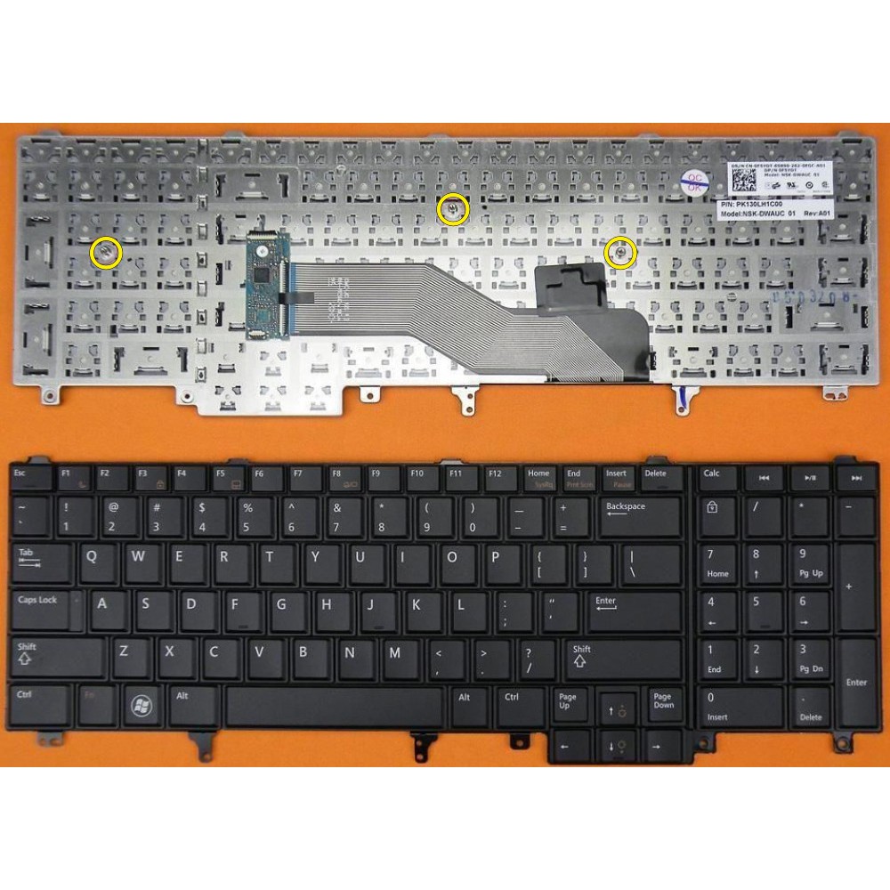 (KEYBOARD) BÀN PHÍM LAPTOP DELL E6520 dùng cho Precision M2800 M4600 M6600 M4700 M4800 M6700 M6800, Latitude E6520 | WebRaoVat - webraovat.net.vn