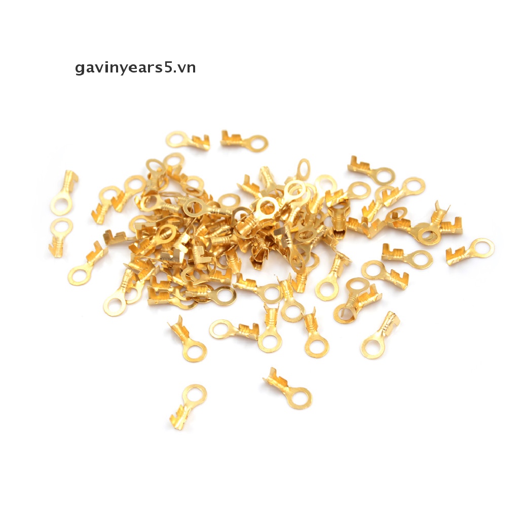 Bộ 100 Đầu Nối Dây Điện Mạ Vàng 5.2mm Chất Lượng Cao