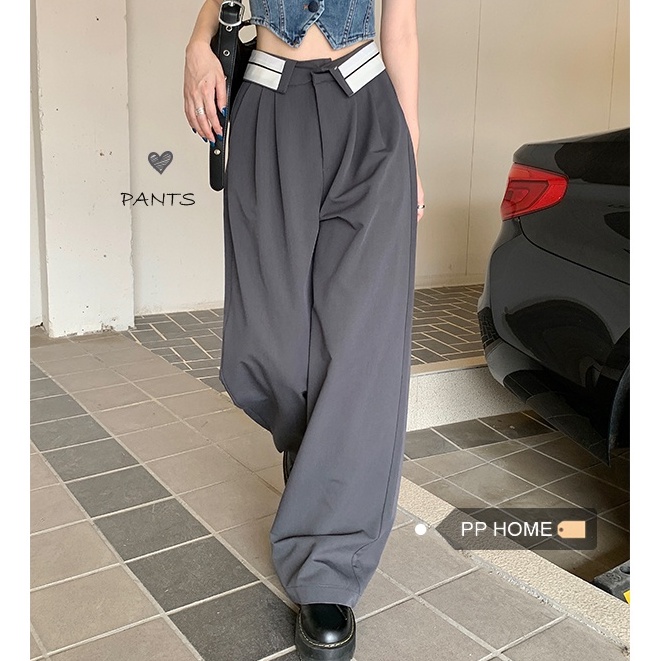 Quần Dài Lưng Cao Ống Rộng Thiết Kế Mới Thời Trang Mùa Hè Dành Cho Nữ