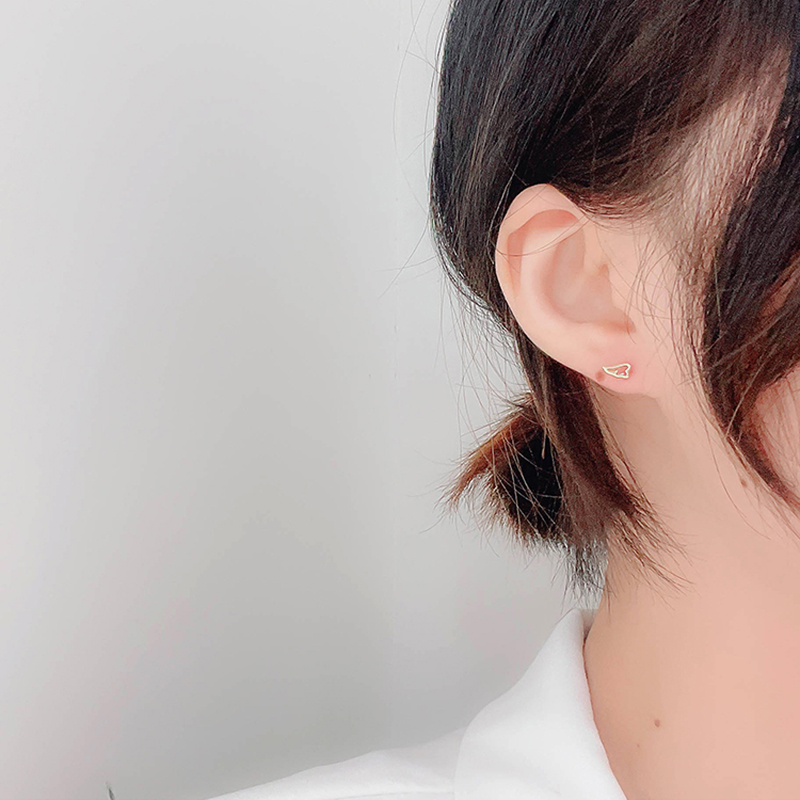 Đôi khuyên tai dạng xỏ đôi cánh thiên thần phong cách Hàn Quốc dự tiệc đáng yêu thời trang làm quà tặng cho học sinh nữ