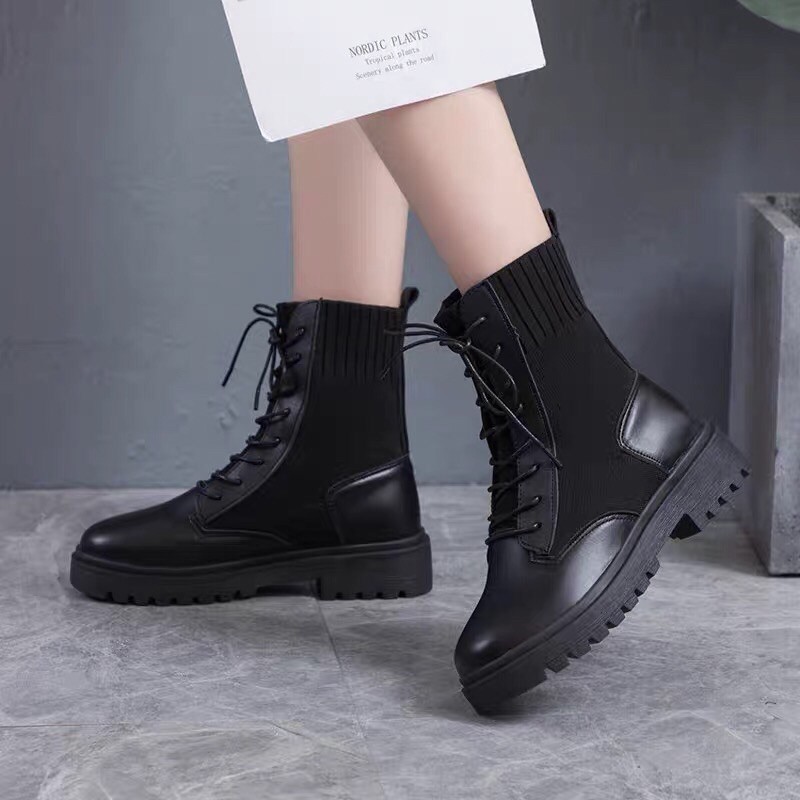 (ORDER) 4 MÃ BOOT ULLZANG đế răng cưa đế chiến binh bốt boost boots giày nữ oxford